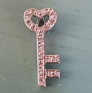 Vintage Sterling Silver Key Pendant